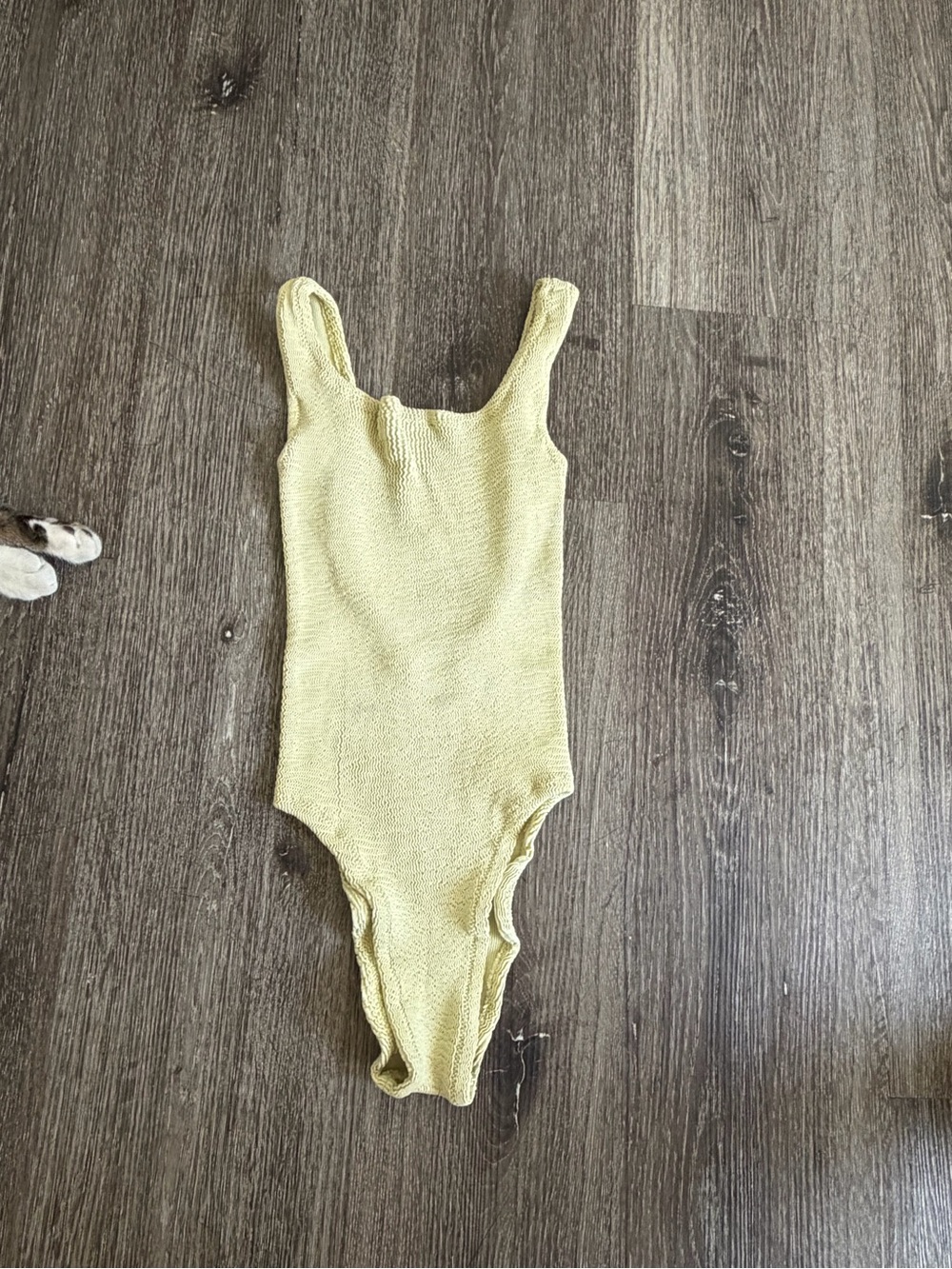 Hunza G Kids Textured One-Piece in Lemon